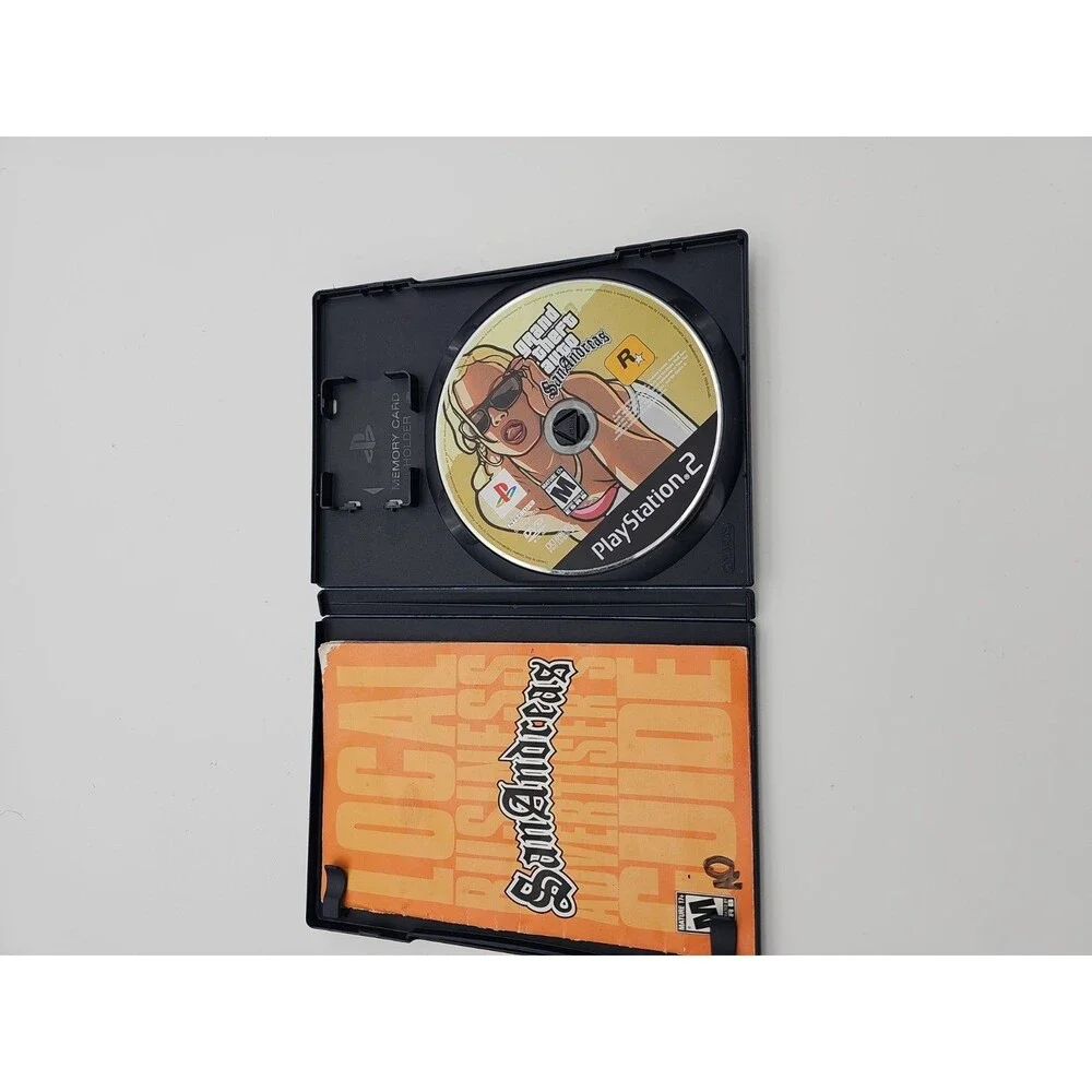 Grand Theft Auto San Andreas Sony PlayStation 2 PS2 Cart + Box CB